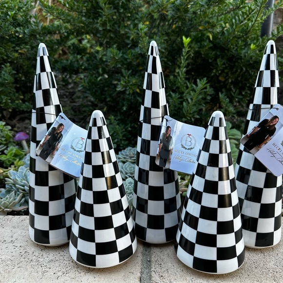Becki Owens holiday collection black white checkered Christmas tree LARGE - Picture 8 of 12